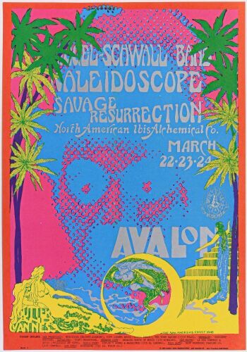 1968 FD-111 Siegal Schwall Band Avalon Ballroom Poster Near Mint 89