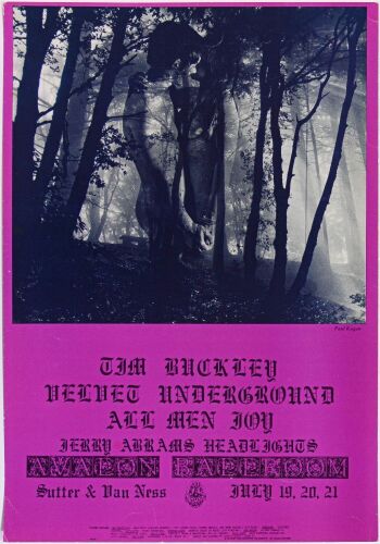 1968 FD-128 Tim Buckley Velvet Underground Avalon Ballroom Poster Near Mint 83