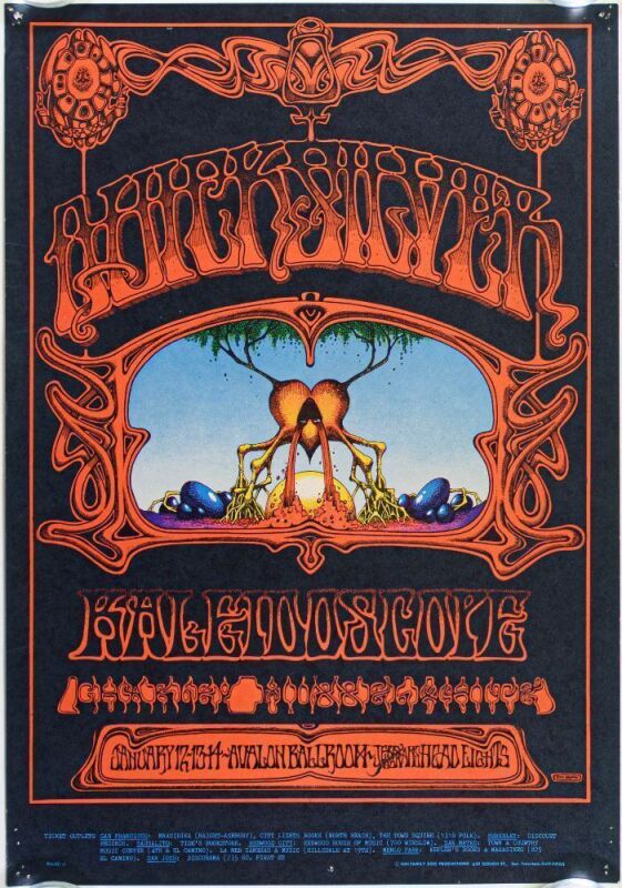 1968 FD-101 Quicksilver Messenger Service Avalon Ballroom Poster Extra Fine 67