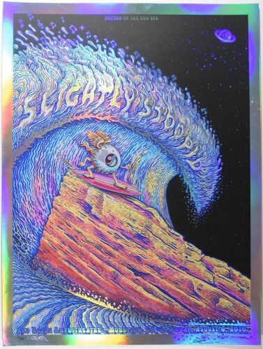 2016 EMEK Slightly Stoopid Red Rocks LE Signed Emek Foil Poster Near Mint 83