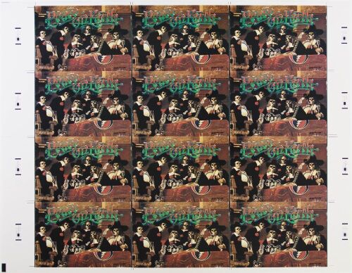 1986 Rick Griffin Grateful Dead Peace On Earth Uncut Postcard Sheet Near Mint 89