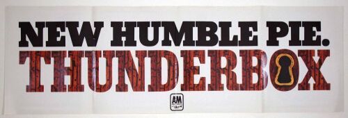 1974 Humble Pie Thunderbox A&M Records Promo Poster Near Mint 87