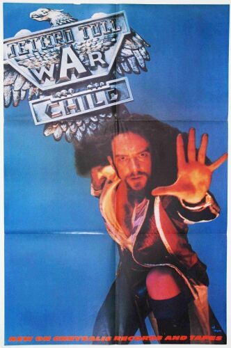 1974 Jethro Tull War Child Chrysalis Records Promo Poster Near Mint 87