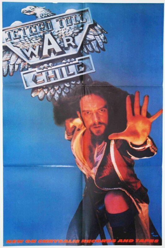 1974 Jethro Tull War Child Chrysalis Records Promo Poster Near Mint 87