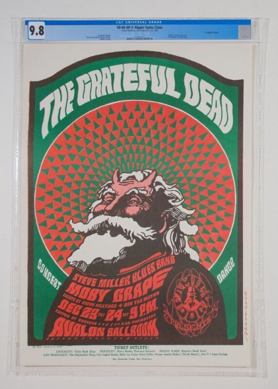 1966 FD-40 Grateful Dead Avalon Ballroom Poster CGC 9.8