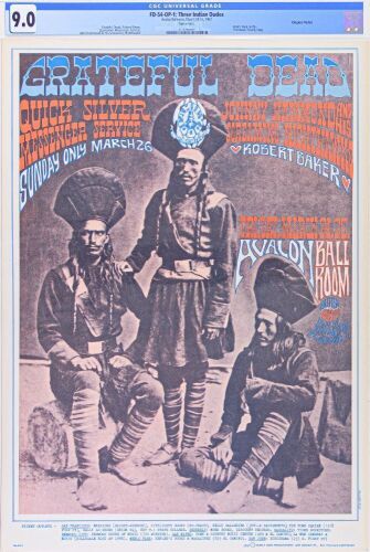 1967 FD-54 Grateful Dead Avalon Ballroom Poster CGC 9.0