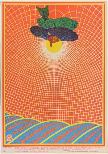 1967 FD-83 The Charlatans Buddy Guy Avalon Ballroom RP2 Poster Excellent 73