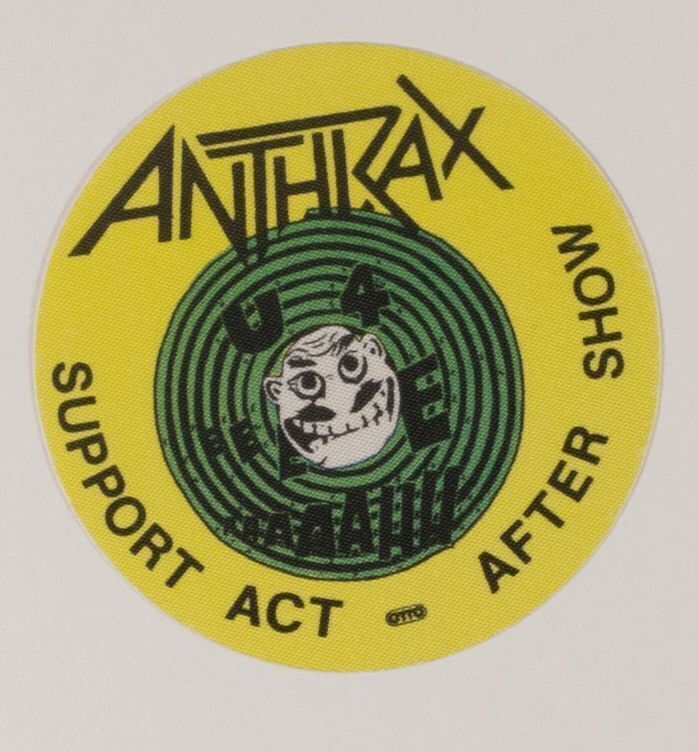 1989 Anthrax Support Act After Show Cloth Pass