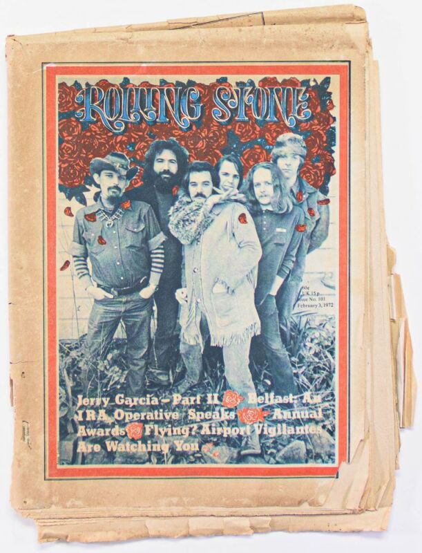 1972 Grateful Dead Rolling Stone Issue 101 Magazine Extra Fine 61