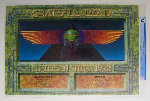 1978 AOR-4.239B Grateful Dead European Tour Rainbow Theater London & Egypt Poster CGC 9.6