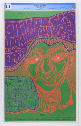 1967 BG-45 Grateful Dead The Doors Fillmore Auditorium Signed Wilson Poster CGC 9.8