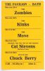 1969 Chuck Berry Cat Stevens The Kinks Bath Pavilion Flyer Excellent 75