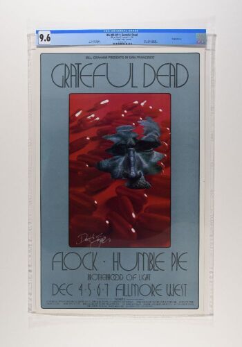 1969 BG-205 Grateful Dead Fillmore West Signed Singer Poster CGC 9.6