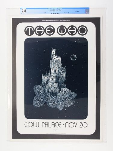 1973 AOR-4.42 The Who Cow Palace Concert Poster CGC 9.8