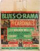 1955 Jimmy Reed The Cardinals Blues-O-Rama Cardboard Tour Blank Poster Fine 59