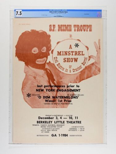 1965 AOR-2.32 The San Francisco Mime Troupe The Berkeley Little Theatre Poster CGC 7.5