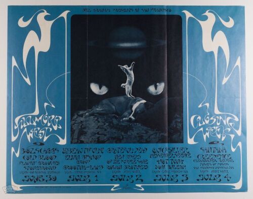 1971 BG-287 Closing of the Fillmore West RP2 Record Insert Poster Excellent 75