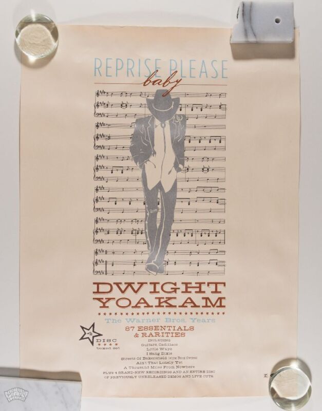 2002 Dwight Yoakam Reprise Please Baby The Warner Brothers Years Box Set In Store Promotional Poster Excellent 79