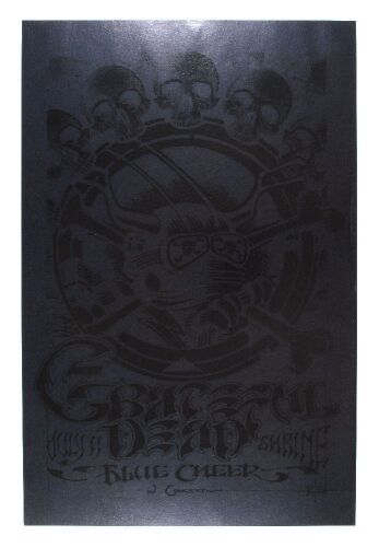 1972/1986 Rick Griffin Grateful Dead Blue Cheer Shrine Psychedelic Solution Commemorative Printing BLACK INK PROOF Poster Near Mint 83