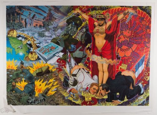 1992 Robert Williams Mata Hari The Hindu Priestess of the Somme L'imagerie Gallery Poster Not Graded