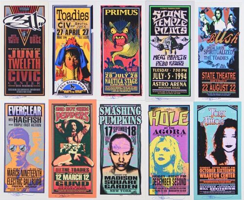 Lot of 10 Mark Arminski Modern Various Signed Arminski Handbills Near Mint 89