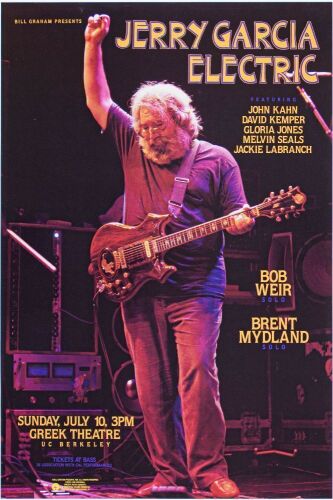 1988 BGP-24 Jerry Garcia Band Greek Theatre Berkeley Poster Near Mint 89