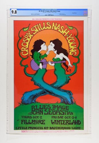 1969 BG-194 Crosby Stills Nash & Young Fillmore West & Winterland Poster CGC 9.8