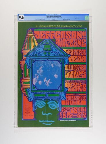 1967 BG-81 Grateful Dead Jefferson Airplane Big Brother Janis Joplin Hollywood Bowl Poster CGC 9.6