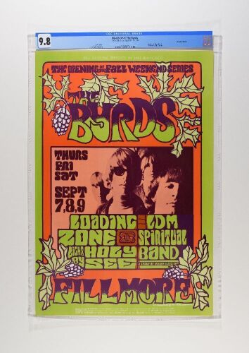 1967 BG-82 The Byrds Fillmore Auditorium Poster CGC 9.8