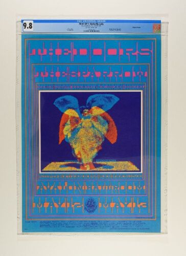 1967 FD-61 The Doors The Sparrow Avalon Ballroom Signed Moscoso Poster CGC 9.8