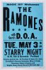 1983 The Ramones D.O.A. The Starry Night Portland Cardboard Poster Excellent 73