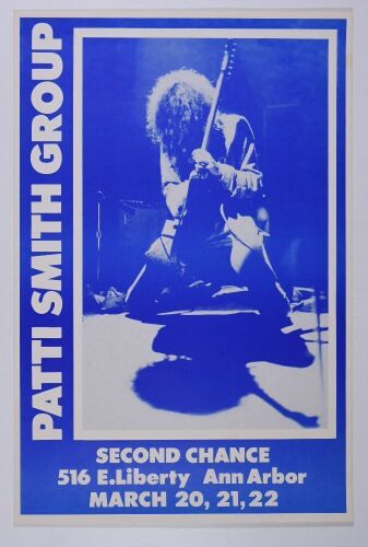 1979 Patti Smith Group Second Chance Ann Arbor Poster Mint 93