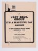 1972 The Jeff Beck Group It's A Beautiful Day Curtis Hixon Hall Tampa Poster Excellent 79