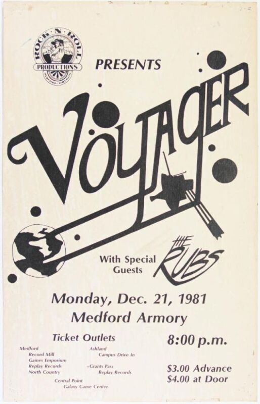 1981 Voyager Medford Armory Poster Extra Fine 67