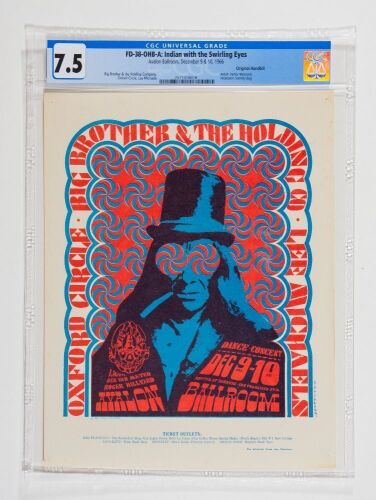 1966 FD-38 Big Brother Janis Joplin Oxford Circle Avalon Ballroom Handbill CGC 7.5