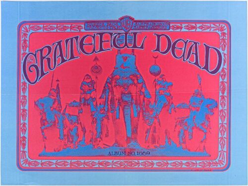 1967 Mouse & Kelley Grateful Dead Debut Album Warner Brothers Records Promotional Poster Excellent 70