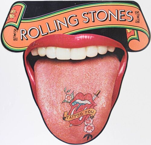 1981 Rolling Stones Tattoo You Double Sided Cardboard Retailer Promotional Excellent 79