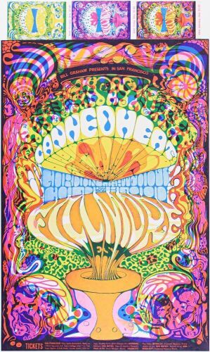 1968 BG-139 Canned Heat Fillmore West Poster & Tickets Near Mint 89