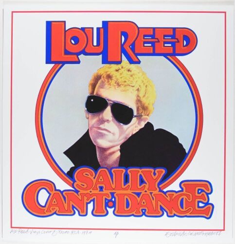 1974/2017 David Byrd Lou Reed Sally Can't Dance AP Signed Byrd Poster Near Mint 89