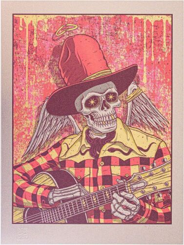 2020 Jim Mazza Cowboy Skeleton LE Signed Mazza Print Mint 90