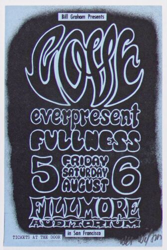 1966 BG-21 Love Everpresent Fullness Fillmore Auditorium Signed Wilson Handbill Near Mint 83