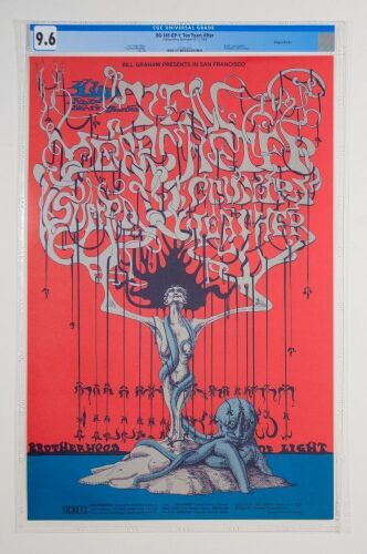 1968 BG-145 Ten Years After Country Weather Sun Ra Fillmore West Poster CGC 9.6