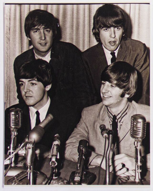 1964/1978 Beatles Press Conference Photograph Mounted