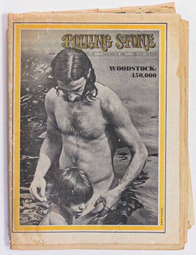 1969 Rolling Stone Magazine Woodstock Issue #42 Extra Fine 65