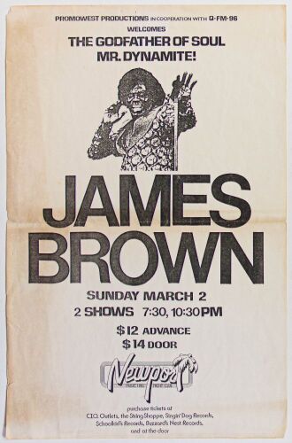 1981 James Brown Newport Music Hall Night Club Columbus Poster Extra Fine 65