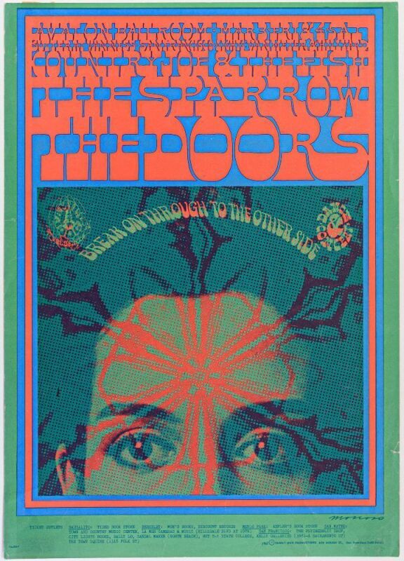 1967 FD-50 The Doors Sparrow Avalon Ballroom Poster Extra Fine 69