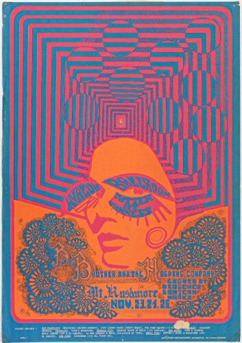 1967 FD-93 Big Brother Janis Joplin Avalon Ballroom Poster Extra Fine 65