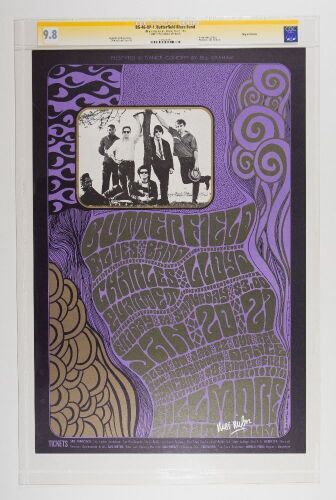 1967 BG-46 Butterfield Blues Band Fillmore Auditorium Signed Wilson Poster CGC Signature Series 9.8