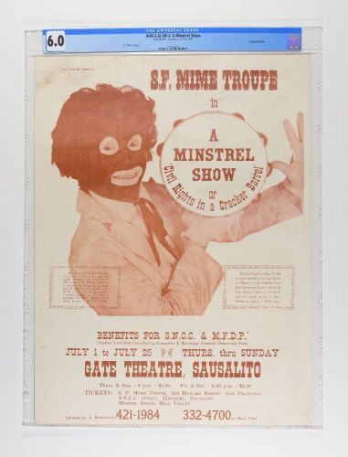 1965 AOR-2.32 The San Francisco Mime Troupe The Gate Theatre Sausalito Poster CGC 6.0