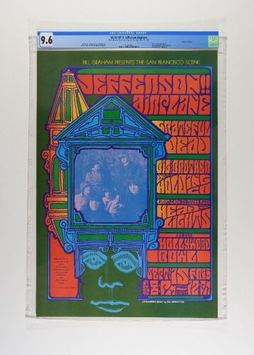 1967 BG-81 Grateful Dead Jefferson Airplane Big Brother Janis Joplin Hollywood Bowl Poster CGC 9.6